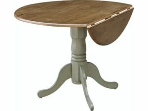 T-42DP 42" Round Drop Leaf Table - Hickory & Stone