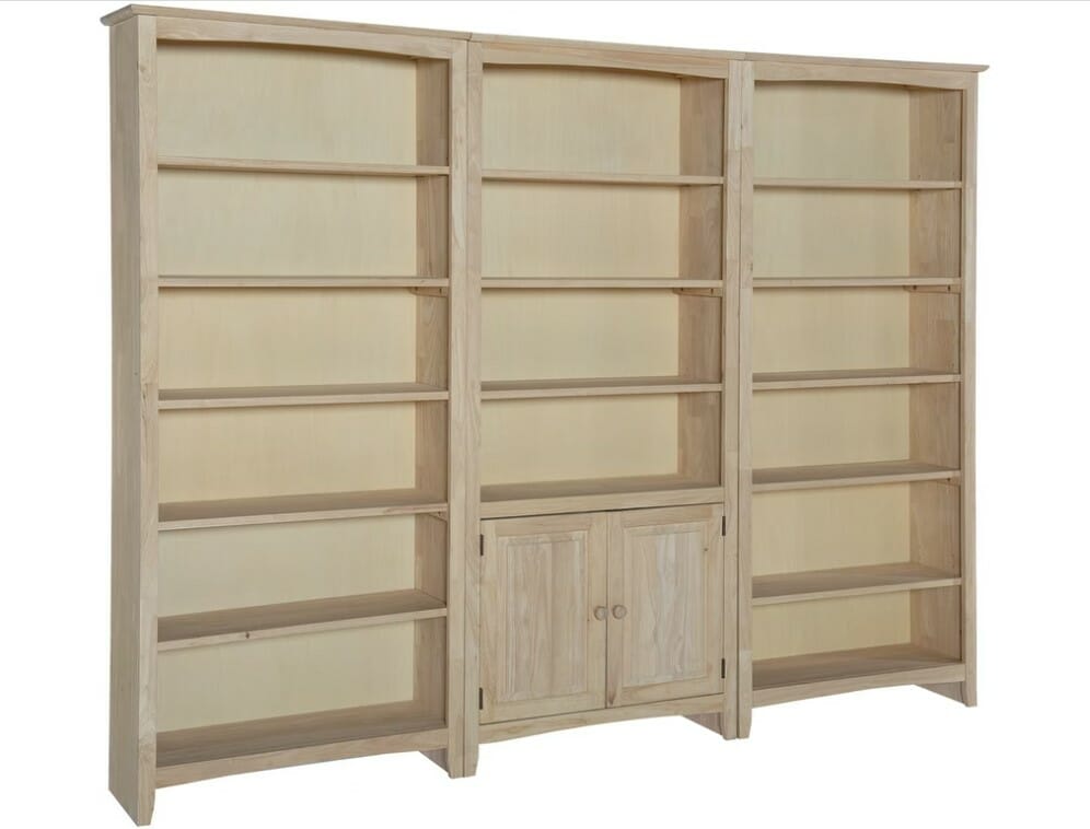 SH-3227 Parawood 72" Tall 3-Piece Wall Unit with Set of Doors 1