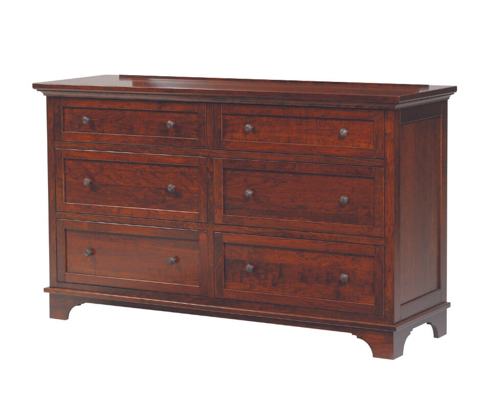 TR2204 Amish Arlington 6-Drawer Dresser 15