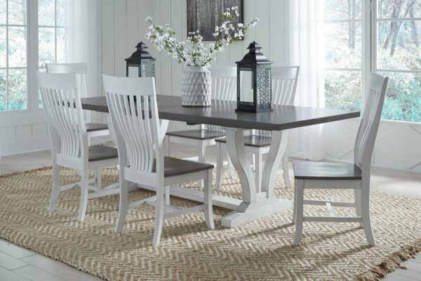CTT-4094 Curated Extension Trestle Table and 6 CC-85 Amanda Chairs 23