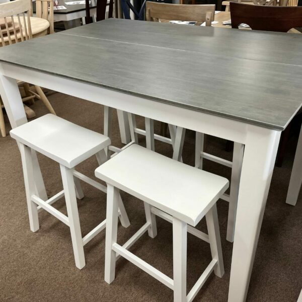 T05-3654XBT-236S Clearance Extension Table with 4 Saddleseat Stools 1