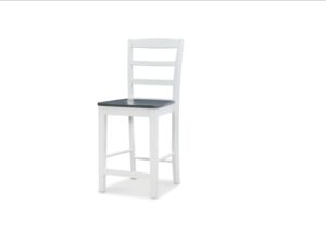 S-402 Madrid Counter Stool - Heather Gray & White