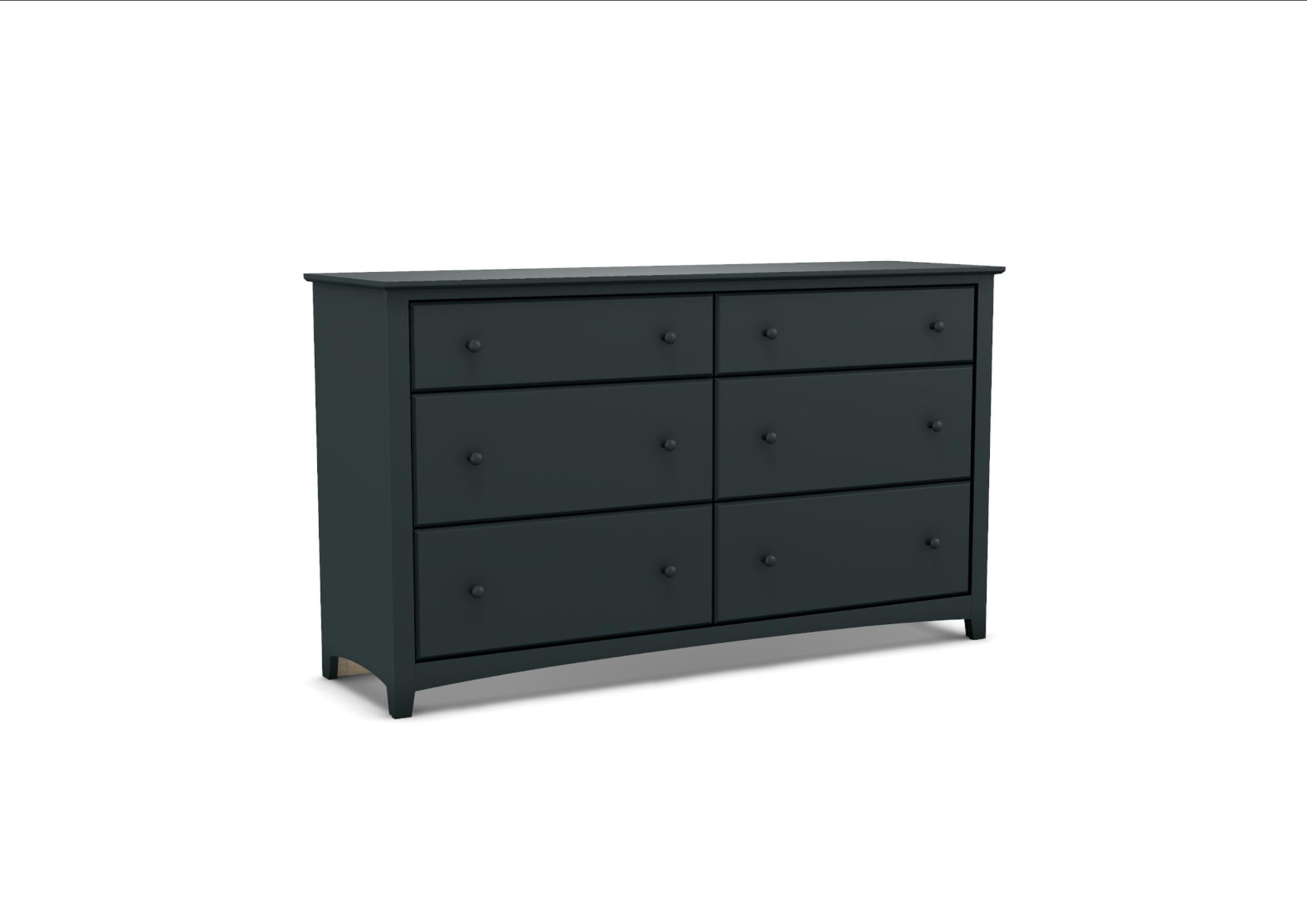 61081 Alder Shaker 6-Drawer Double Dresser | Concealed Storage