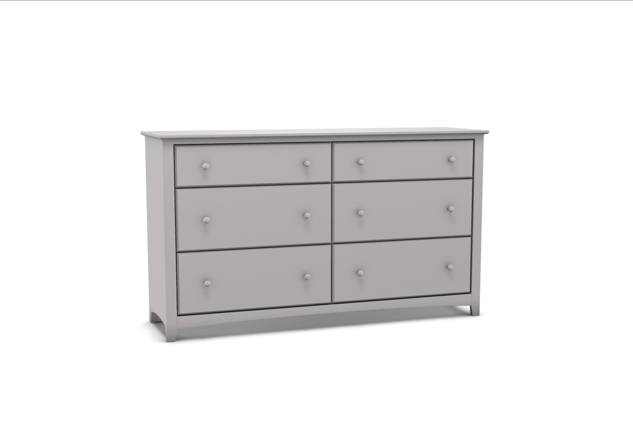 delta 6 drawer dresser grey 61081 Alder Shaker 6-Drawer Double width:47.75
