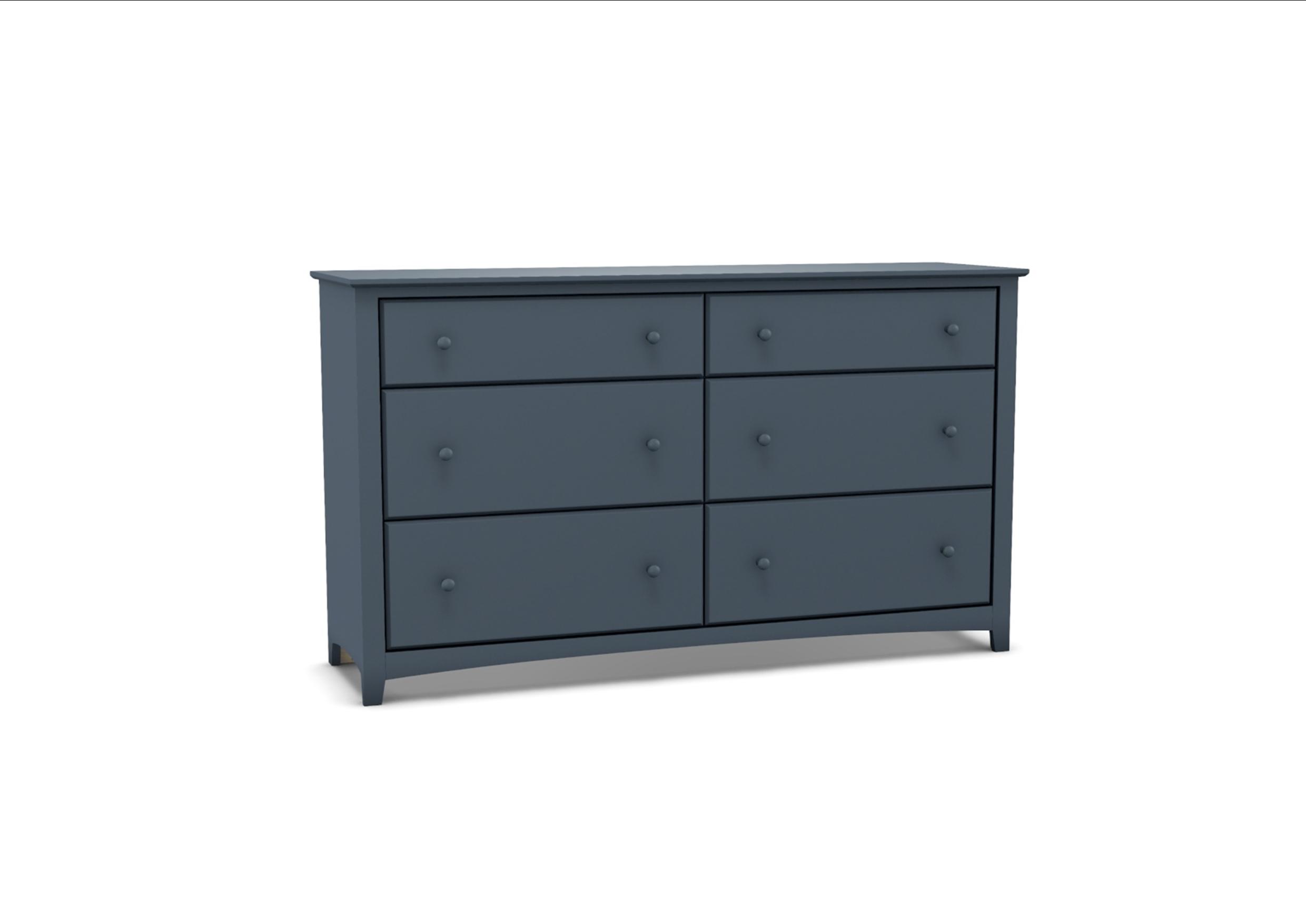 61081 Alder Shaker 6-Drawer Double Dresser | Concealed Storage