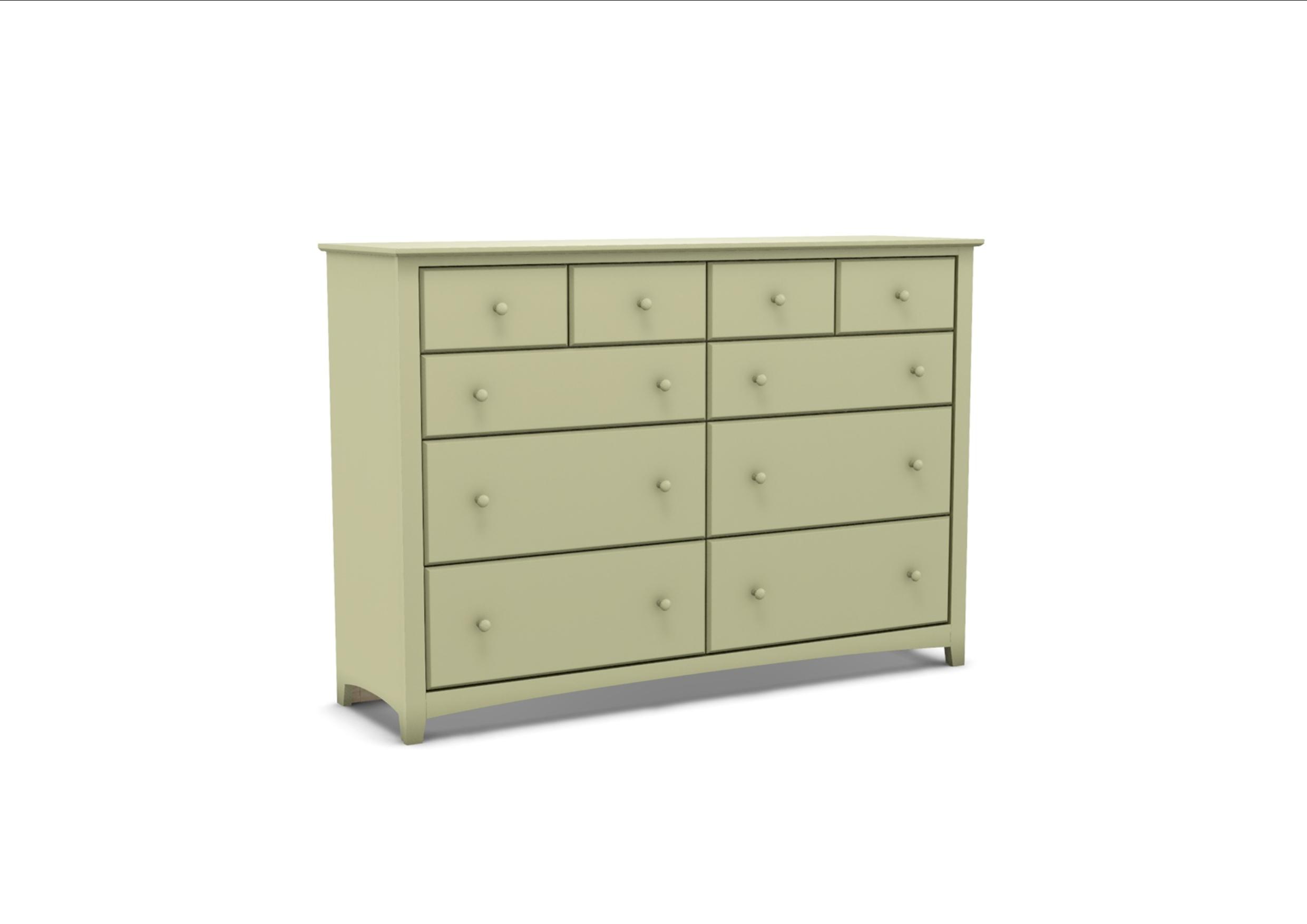 61111 Alder Shaker 10-Drawer Dresser with Deep Drawers