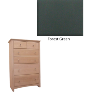 61161 Alder Shaker 6 Drawer Chest - Forest Green