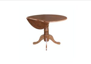T-42DP 42" Round Drop Leaf Table - Bourbon Oak
