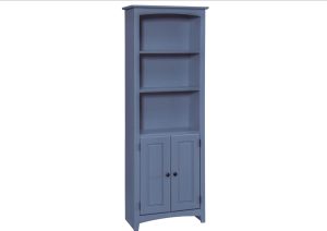 62472D 24" x 72" Alder Shaker Bookcase with Doors