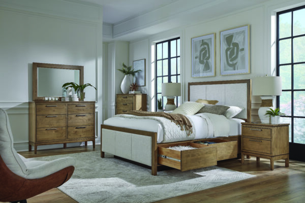 2955 Bailey Upholstered Panel Queen Storage Bed - Image 5