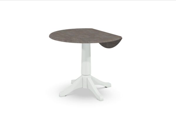 T105-42DPT 42-inch Customizable Round Drop Leaf Table - Image 18