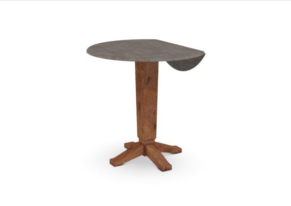 T105-42DPT 42-inch Customizable Round Drop Leaf Table - Image 9