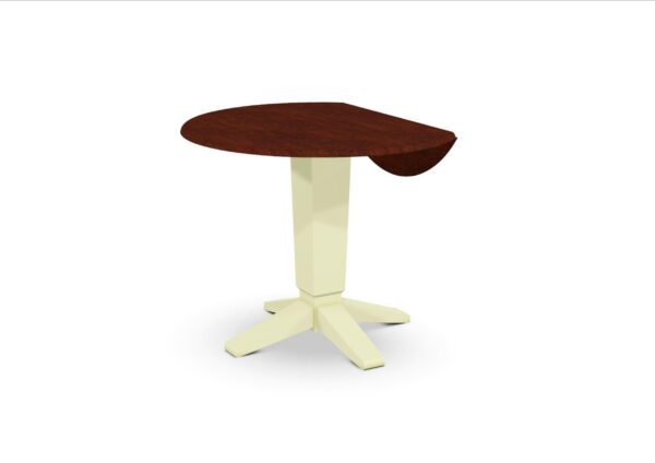 T581-42DPT 42-inch Customizable Round Drop Leaf Table - Image 5