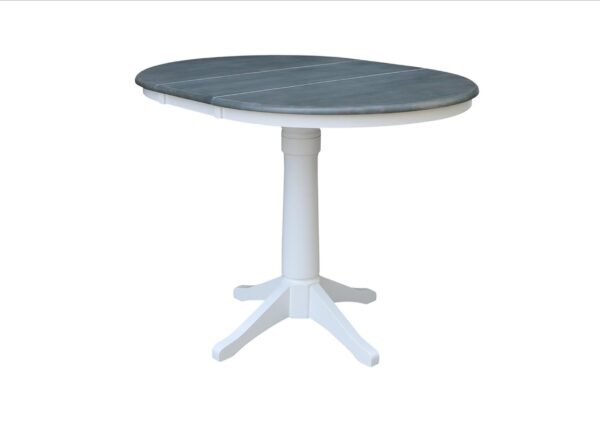 T05-36RXT 36" Customizable Extension Table Heather Gray/White - Image 4