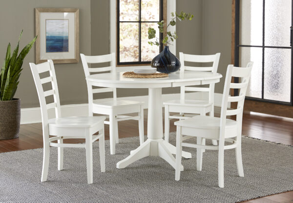 T08-36RXT 36" Customizable Extension Table in White - Image 6