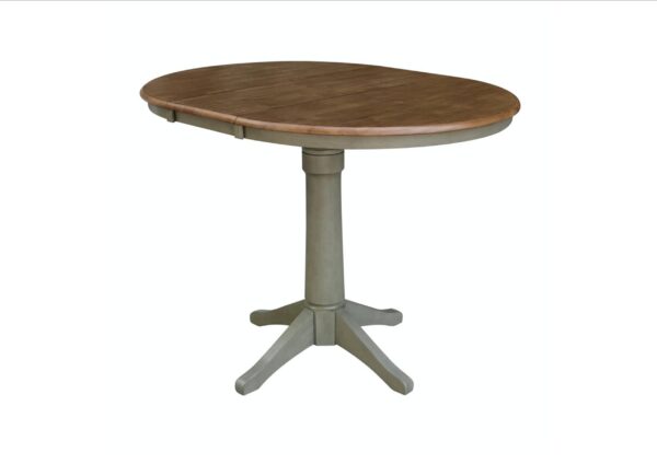 T41-36RXT 36" Customizable Extension Table in Hickory/Stone - Image 4