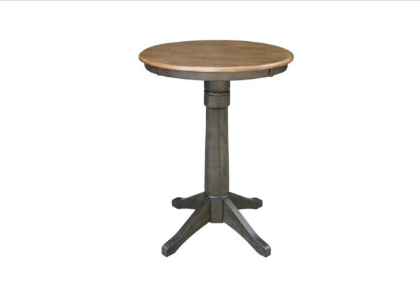 T45-30RT 30" Customizable Round Table in Hickory & Coal - Image 4