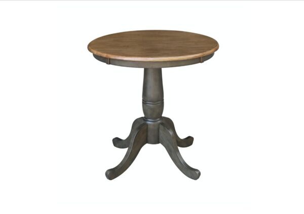 T45-30RT 30" Customizable Round Table in Hickory & Coal - Image 3