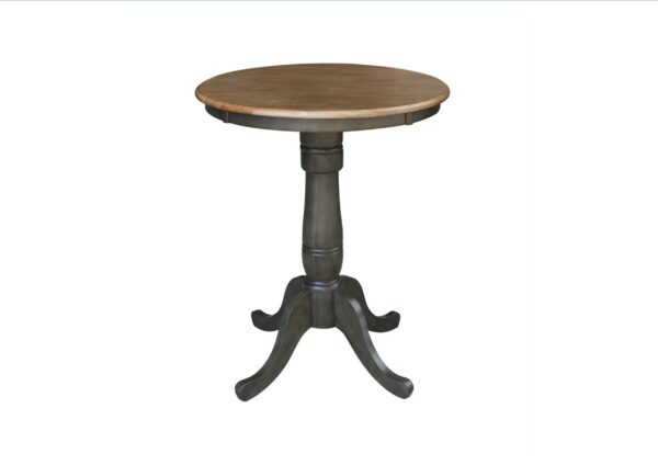 T45-30RT 30" Customizable Round Table in Hickory & Coal - Image 2