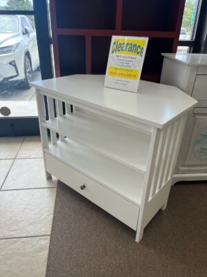 Clearance TV-27 Mission Corner TV Stand in White