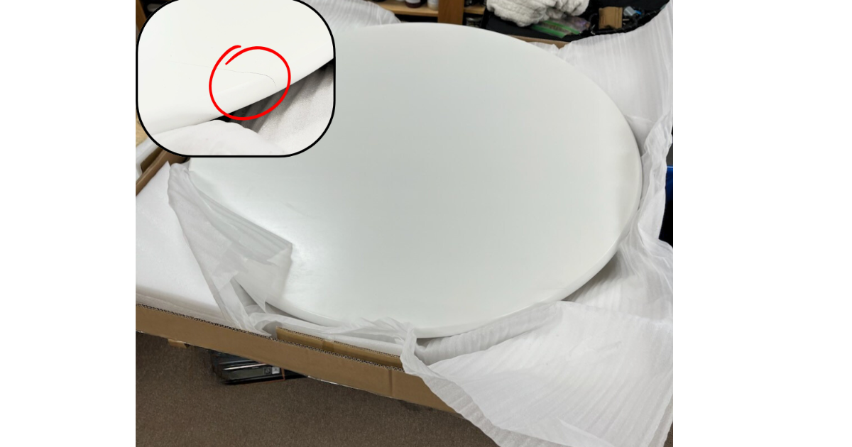 T08-142 Clearance Hampton 42" White Table and Base - Image 2