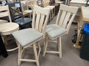 S-132SW Clearance Upholstered Ava Swivel Counter Stool Set