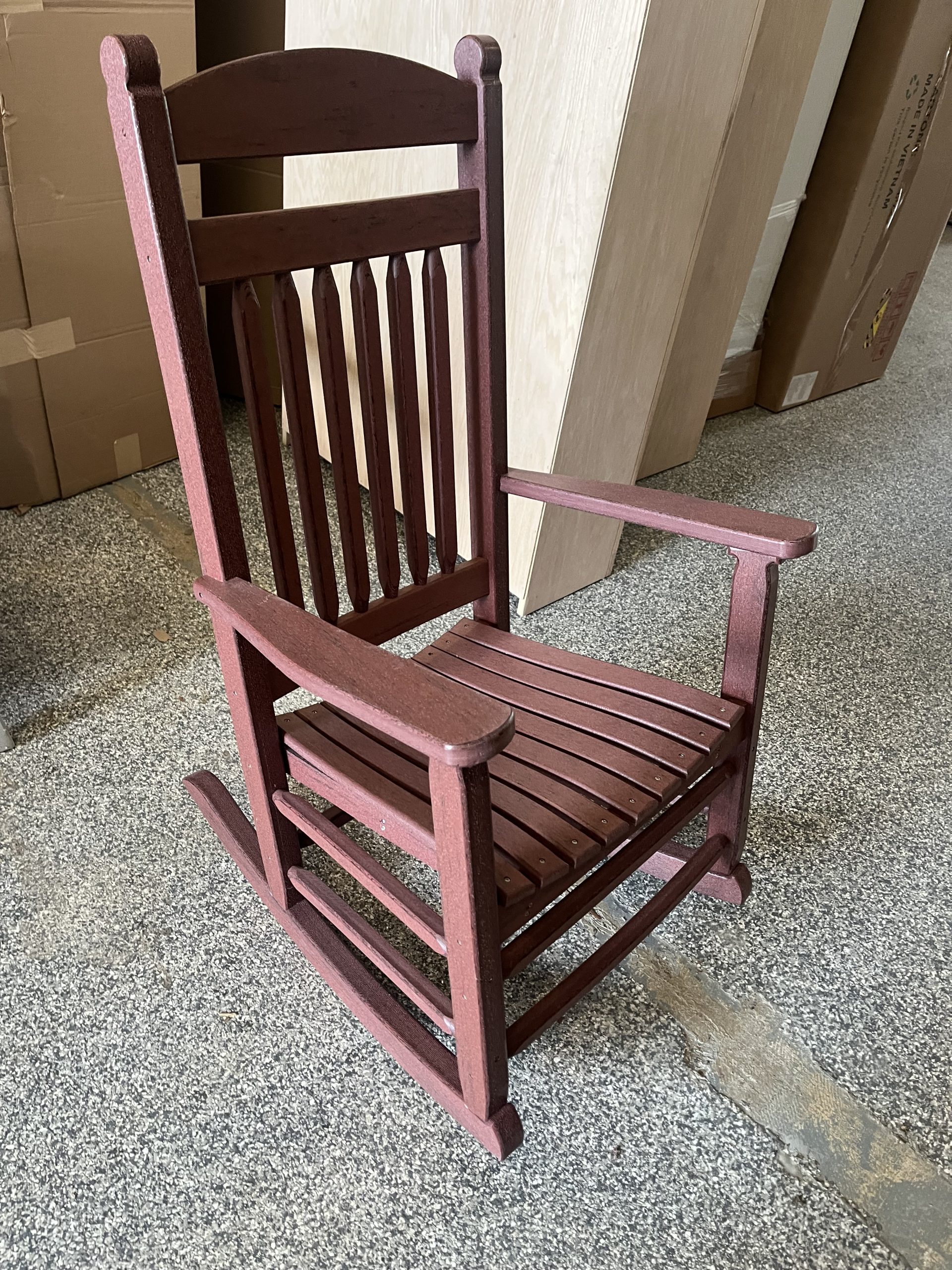 CLEARANCE: 84 Lumbar Rocker Burgundy
