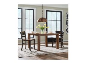 T42-4040T-S542-1012 Gabe Square Table with 2 Brandy Stools