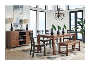 Gabe Extension Table with Rylie Chair & Gabe Bench