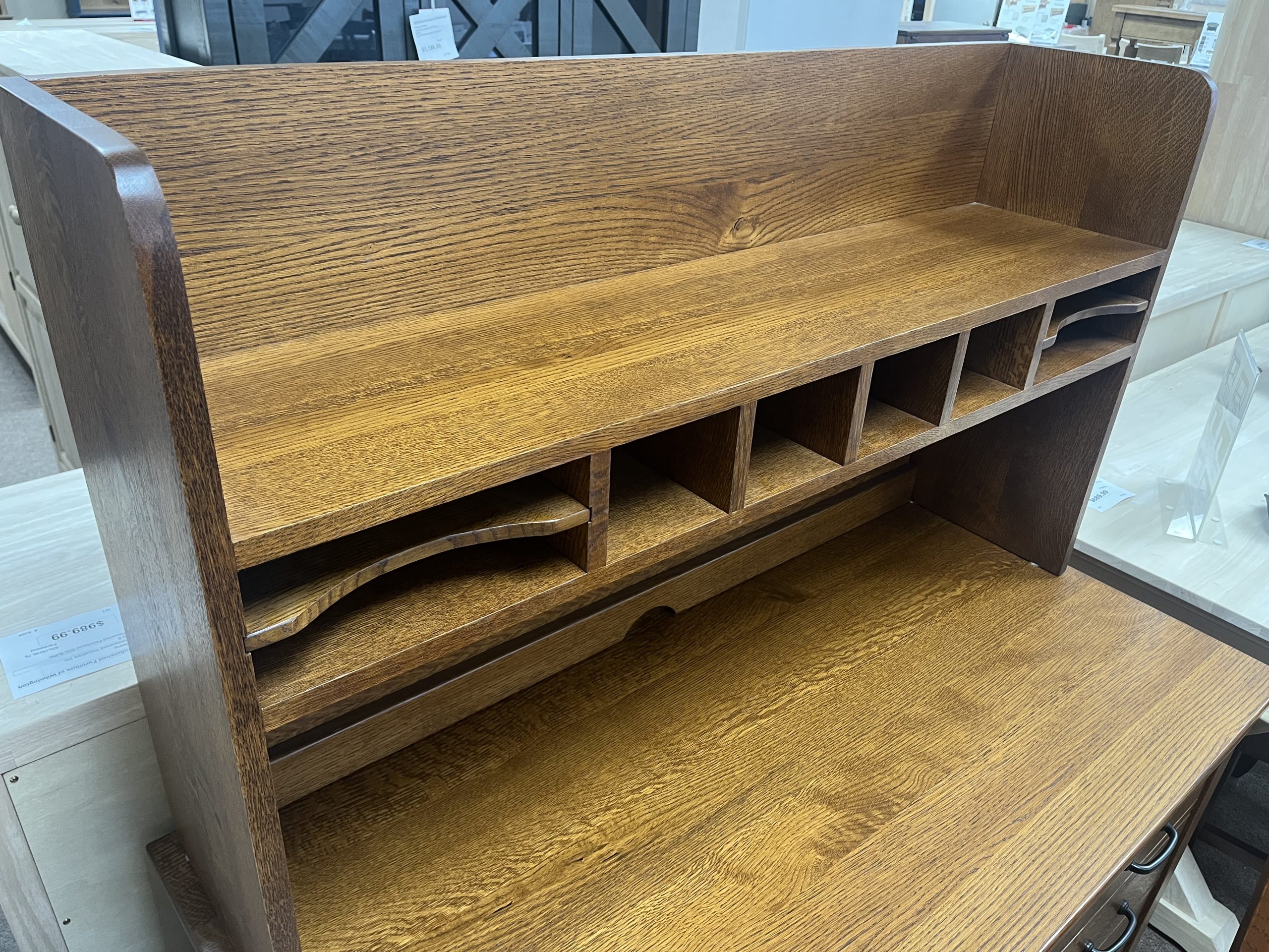 Clearance Amish Desk, Hutch, Chair in QSWO - Image 3