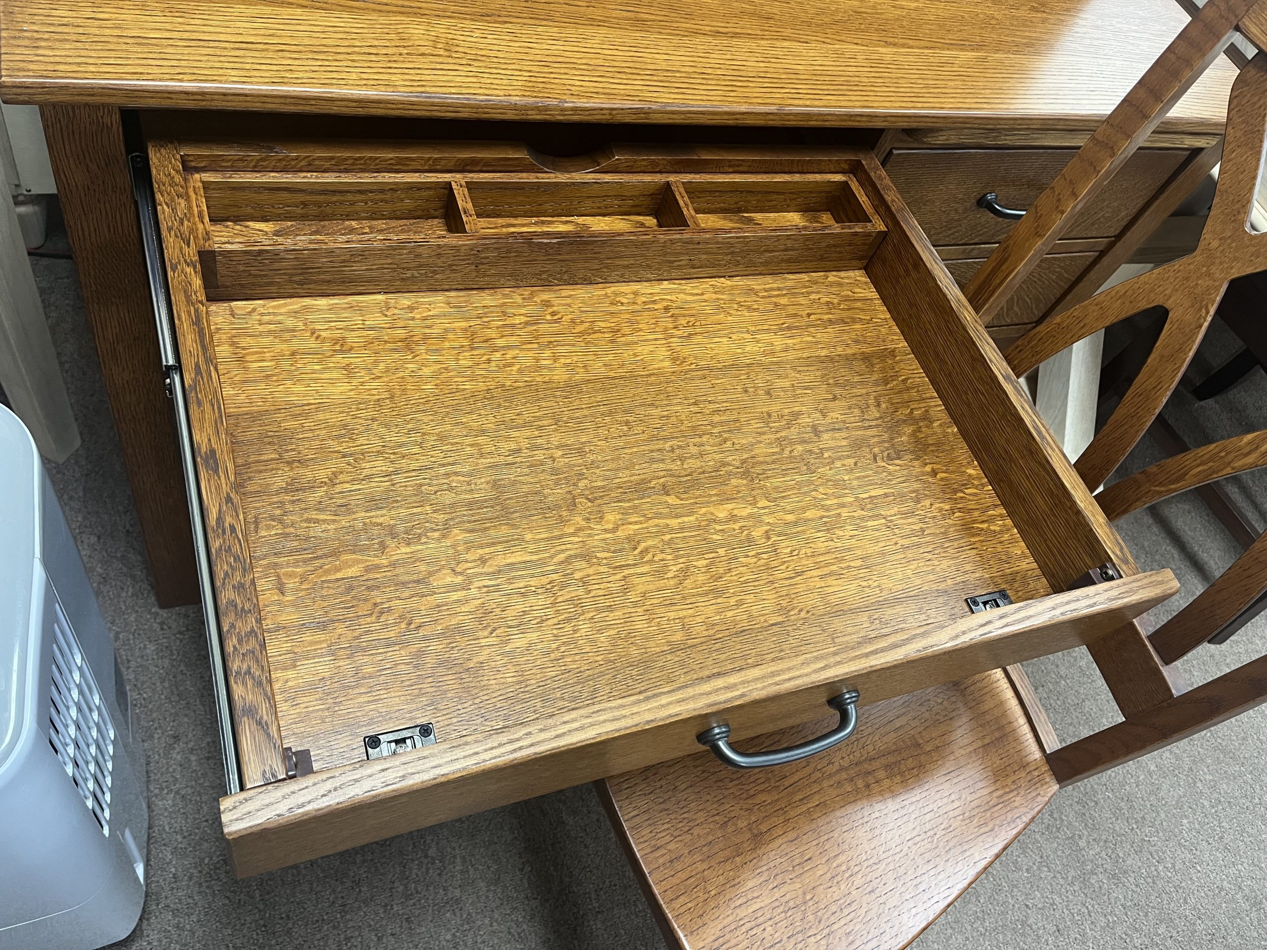 Clearance Amish Desk, Hutch, Chair in QSWO - Image 4