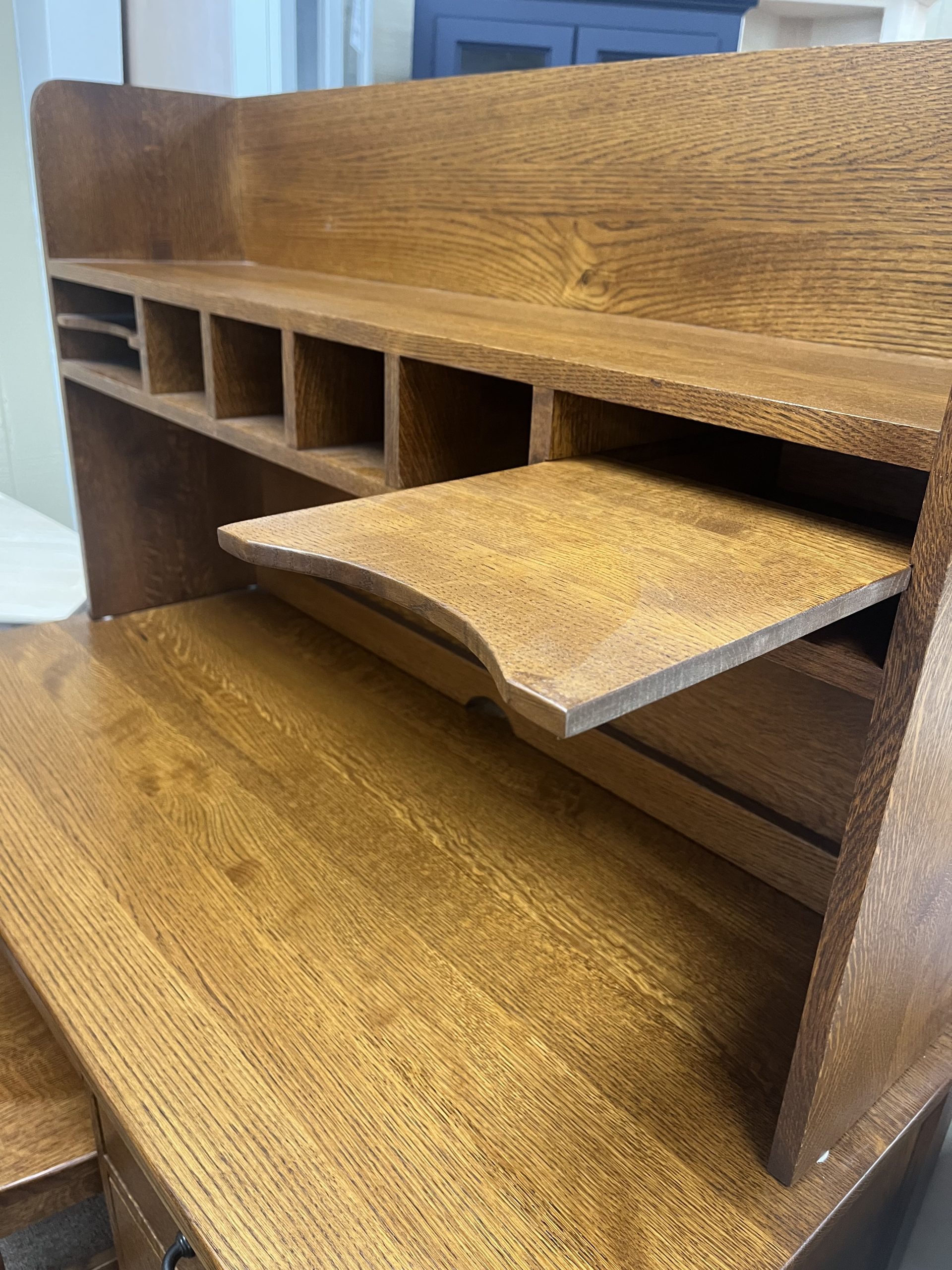Clearance Amish Desk, Hutch, Chair in QSWO - Image 7