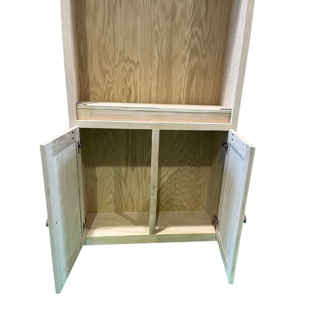 PKK3684D Pekin Oak 36 x 84 Bookcase with Doors - Image 4