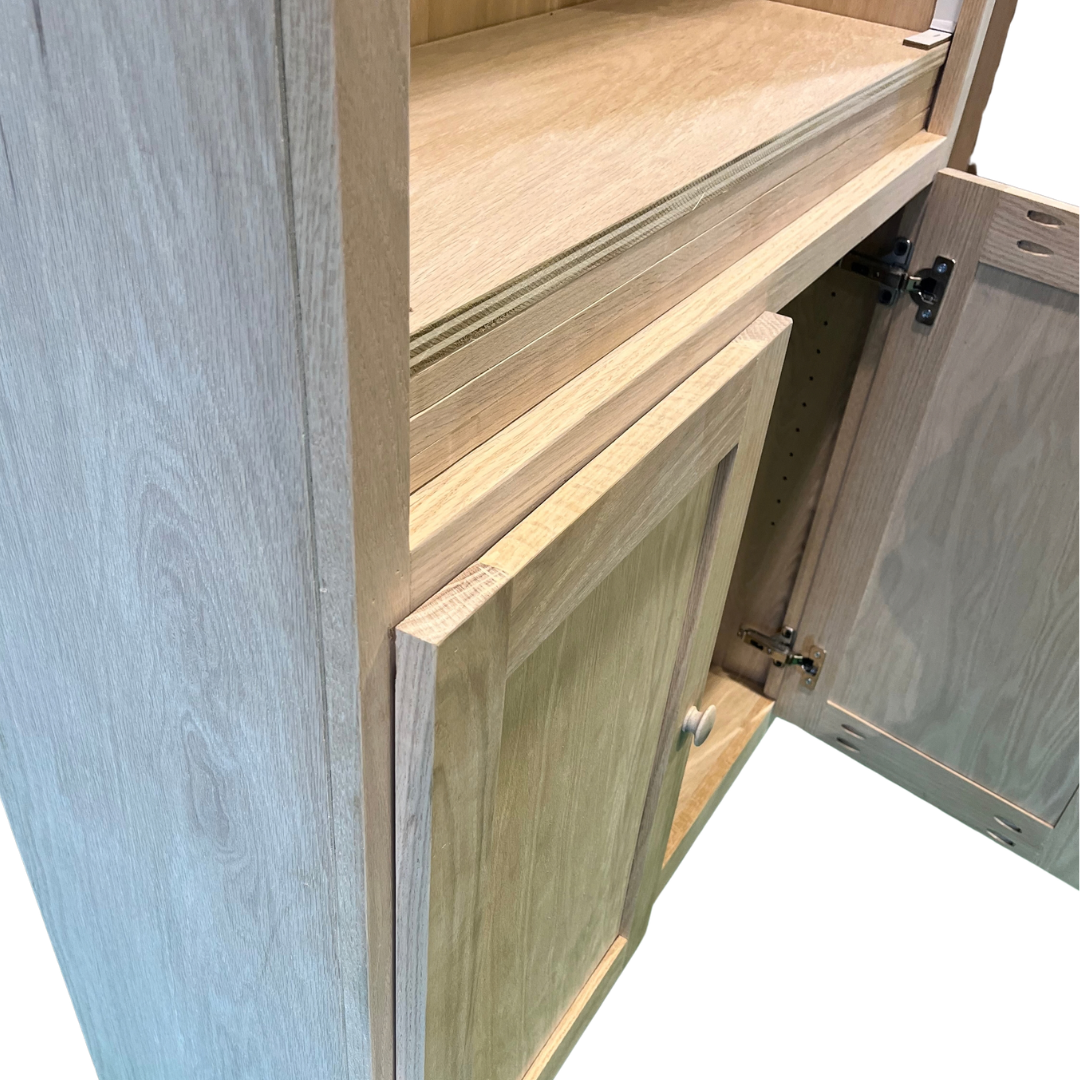 PKK3684D Pekin Oak 36 x 84 Bookcase with Doors - Image 6